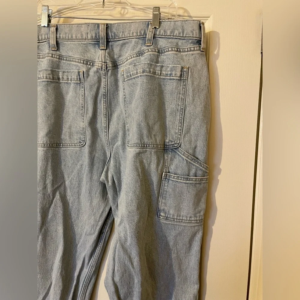 Abercrombie Fitch Carpenter Jeans Men’s 38x32 Light Wash Loose Baggy Vintage